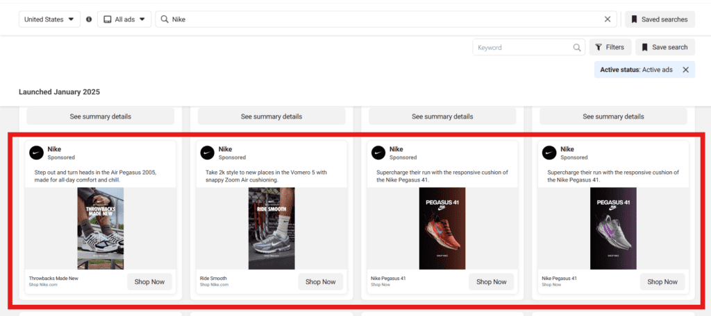 ads in facebook ads library